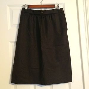 Giorgio Armani Wool Skirt, Dark Gray, Size 46 IT/ US 10